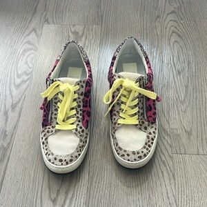 Dolce Vita Multi-Colored Cheetah Print Sneakers - Size 7